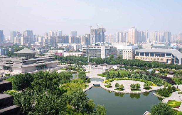 Downtown view of Xian, China